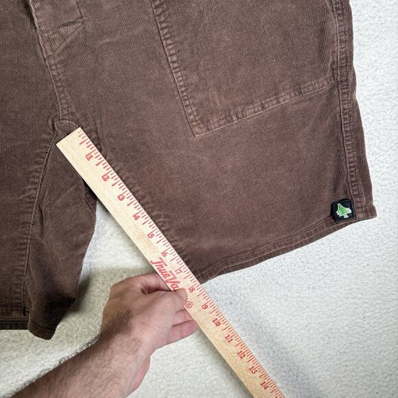 Hippy Tree Corduroy Shorts Mens 38 Brown Deep Pocket Hiking Outdoor Button Fly - Picture 9 of 16